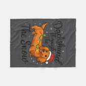 Couverture Polaire Dachshund Through The Snow Christmas Pajama Toddle (Devant (Horizontal))