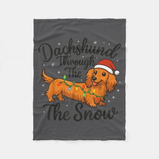Couverture Polaire Dachshund Through The Snow Christmas Pajama Toddle (Devant)