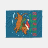 Couverture Polaire Dachshund Through The Snow Funny Christmas Wiener  (Devant (Horizontal))