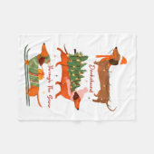 Couverture Polaire Dachshund Through The Snow Merry Christmas Dachshu (Devant (Horizontal))