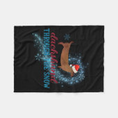Couverture Polaire Dachshund Through The Snow Santa Dog Christmas T S (Devant (Horizontal))