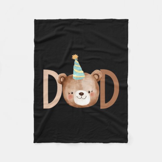 Couverture Polaire Dad Beary First Birthday Shirt Matching Family Out (Devant)