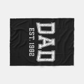 Couverture Polaire Dad Est 1982 Dad D Fathers Day Ized  (Devant (Horizontal))