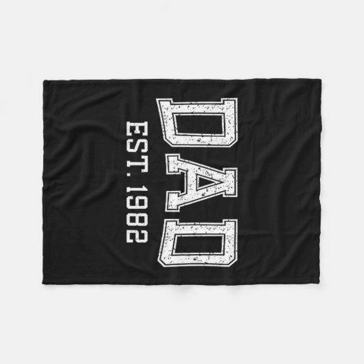 Couverture Polaire Dad Est 1982 Dad D Fathers Day Ized  (Devant (Horizontal))