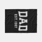 Couverture Polaire Dad Est 1987 Dad D Fathers Day Ized  (Devant (Horizontal))