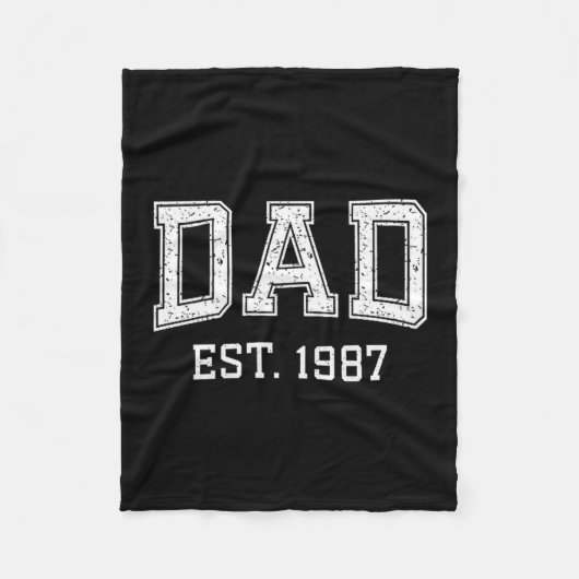 Couverture Polaire Dad Est 1987 Dad D Fathers Day Ized  (Devant)