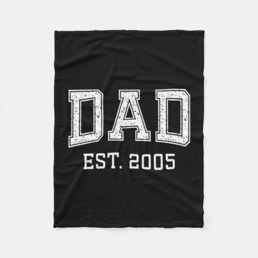Couverture Polaire Dad Est 2005 Dad D Fathers Day Ized (Devant)