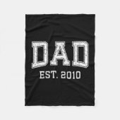 Couverture Polaire Dad Est 2010 Dad D Fathers Day Ized  (Devant)