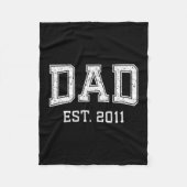 Couverture Polaire Dad Est 2011 Dad D Fathers Day Ized  (Devant)