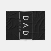 Couverture Polaire Dad Est 2023 First Fathers Day 2023 New Dad Birthd (Devant (Horizontal))