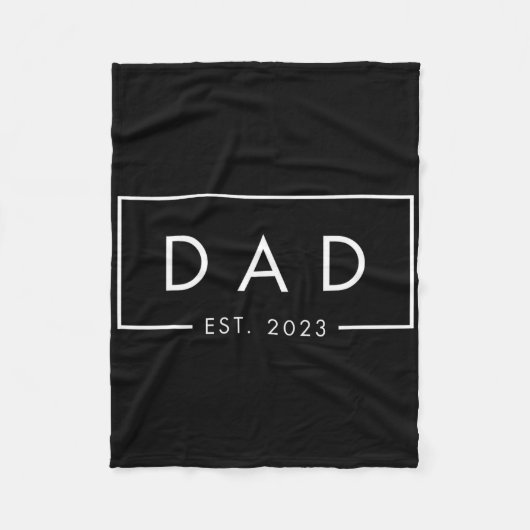 Couverture Polaire Dad Est 2023 First Fathers Day 2023 New Dad Birthd (Devant)