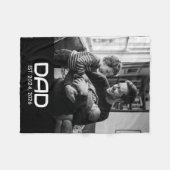Couverture Polaire Dad Established Black Modern Bold Photo (Devant (Horizontal))