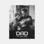 Couverture Polaire Dad Established Black Modern Bold Photo (Devant)