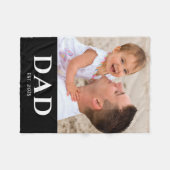 Couverture Polaire Dad Established Black Modern Photo (Devant (Horizontal))