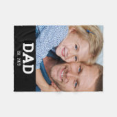 Couverture Polaire Dad Established Black Modern Photo (Devant (Horizontal))