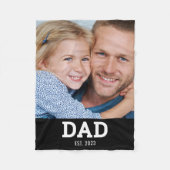 Couverture Polaire Dad Established Black Modern Photo (Devant)