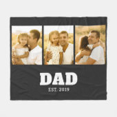 Couverture Polaire Dad Established Bold Text Black 3 Photo (Devant (Horizontal))
