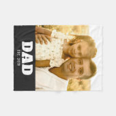 Couverture Polaire Dad Established Bold White & Black Photo (Devant (Horizontal))