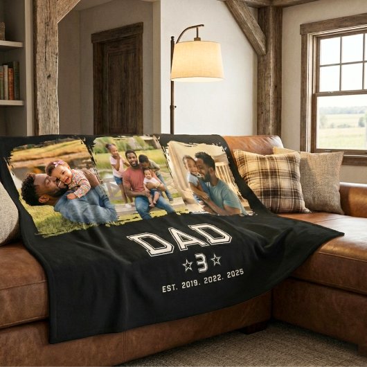 Couverture Polaire Dad Established Classic Bold White Black 3 Photo