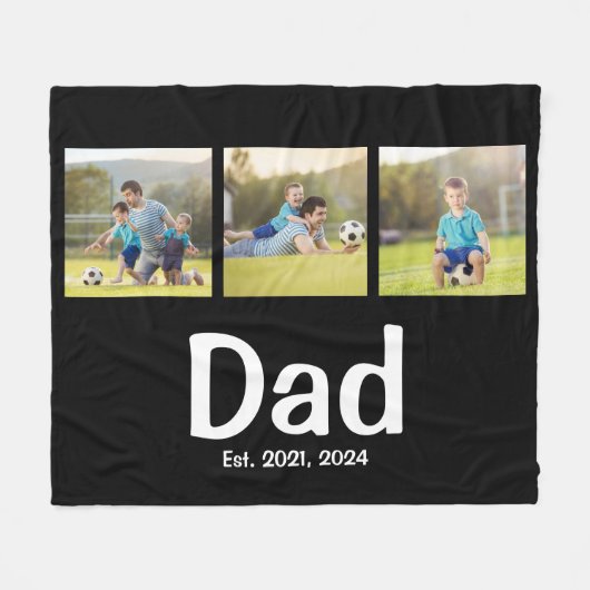 Couverture Polaire Dad Established Script Black 3 Photo (Devant (Horizontal))