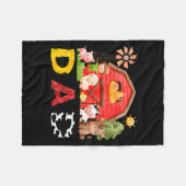 Couverture Polaire Dad Farm Cow Birthday Boy Matching Family Matching (Devant (Horizontal))