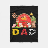 Couverture Polaire Dad Farm Cow Birthday Boy Matching Family Matching (Devant)