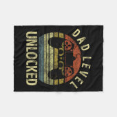 Couverture Polaire Dad Level Unlocked, Gaming Dad Video Gamer Dad, Fu (Devant (Horizontal))