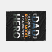 Couverture Polaire Dad Son Role Model Daughter Hero Quote (Devant (Horizontal))