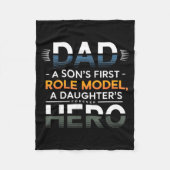 Couverture Polaire Dad Son Role Model Daughter Hero Quote (Devant)