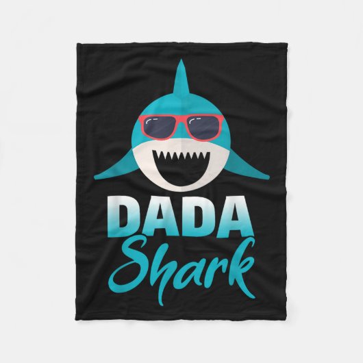 Couverture Polaire Dada Shark Portant un Cool Sungles Papa (Devant)