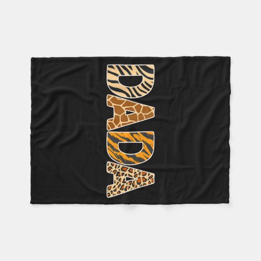 Couverture Polaire Dada Wild Animal Print Zebra Giraffe Tiger Leopard (Devant (Horizontal))