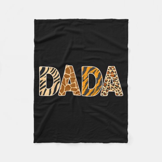 Couverture Polaire Dada Wild Animal Print Zebra Giraffe Tiger Leopard (Devant)