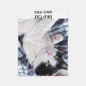 Couverture Polaire Daddy cat since Photo cute cat (Devant)