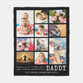 Couverture Polaire Daddy Citation 10 Photo Collage personnalisé (Devant)