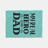 Couverture Polaire Daddy Don Mon Vrai Héros Est Mon Héros (Devant (Horizontal))