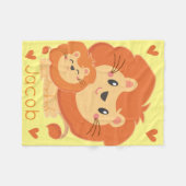 Couverture Polaire Daddy Lion & Cub Jungle Animaux Safari Nursery (Devant (Horizontal))