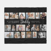 Couverture Polaire Daddy Memorial 18 Photo Collage (Devant (Horizontal))