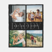 Couverture Polaire Daddy Modern Fête des pères Photo Collage (Devant)
