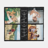 Couverture Polaire Daddy Modern Fête des pères Photo Collage (Devant (Horizontal))