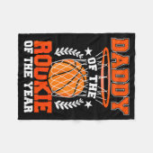 Couverture Polaire Daddy Of Rookie 1st Basketball Bday Theme Matching (Devant (Horizontal))