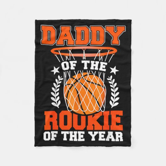 Couverture Polaire Daddy Of Rookie 1st Basketball Bday Theme Matching (Devant)
