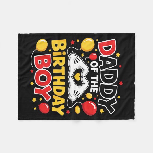 Couverture Polaire Daddy Of The Birthday Boy Shirt Matching Dad Son F (Devant (Horizontal))