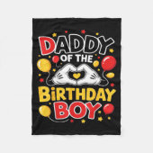 Couverture Polaire Daddy Of The Birthday Boy Shirt Matching Dad Son F (Devant)