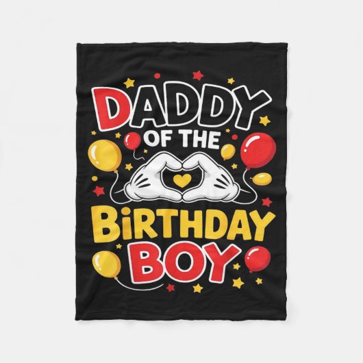 Couverture Polaire Daddy Of The Birthday Boy Shirt Matching Dad Son F (Devant)