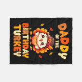 Couverture Polaire Daddy Of The Birthday Turkey Family 1st Birthday B (Devant (Horizontal))