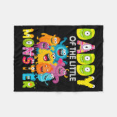 Couverture Polaire Daddy Of The Little Monster 1st Birthday Boy Party (Devant (Horizontal))