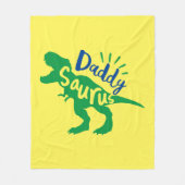 Couverture Polaire Daddy Saurus T-Rex Silhouette (Devant)