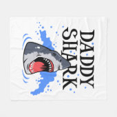 Couverture Polaire Daddy Shark - Grand Blanc (Devant (Horizontal))