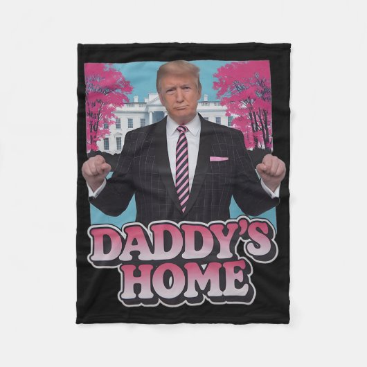Couverture Polaire Daddy's Home Take America Ck Funny Pink Donald Tru (Devant)