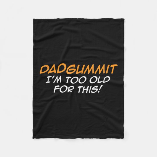 Couverture Polaire Dadgummit Dadgummit Phrase Anniversaire Graphique (Devant)